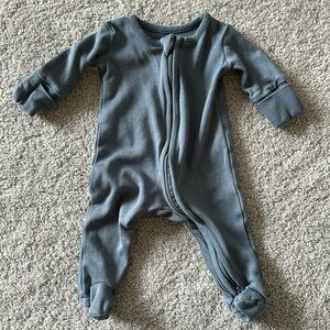 Colored Organics Peyton Zipper Sleeper in Harbor - two (sold separately) twins